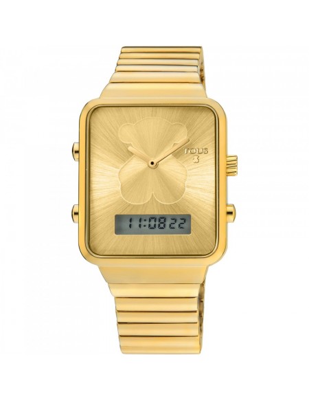 TOUS DIGITAL I-BEAR DE ACERO IP DORADO